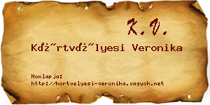 Körtvélyesi Veronika névjegykártya