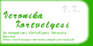 veronika kortvelyesi business card